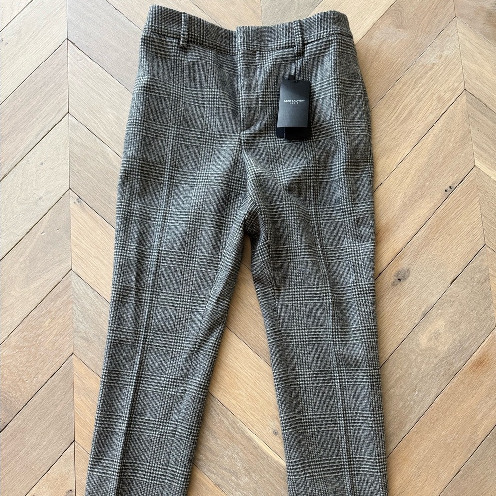 BRAND NEW WITH TAGS, SAINT LAURENT PLAID TROUSERS. Size FR36.